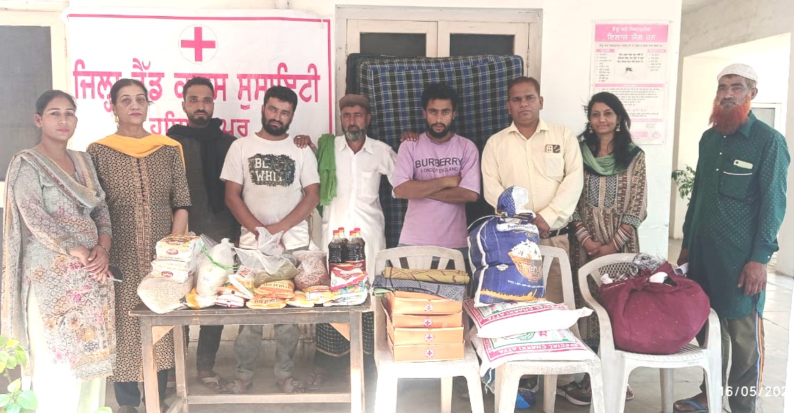The District Red Cross Society became the messiah for the people affected by the fire